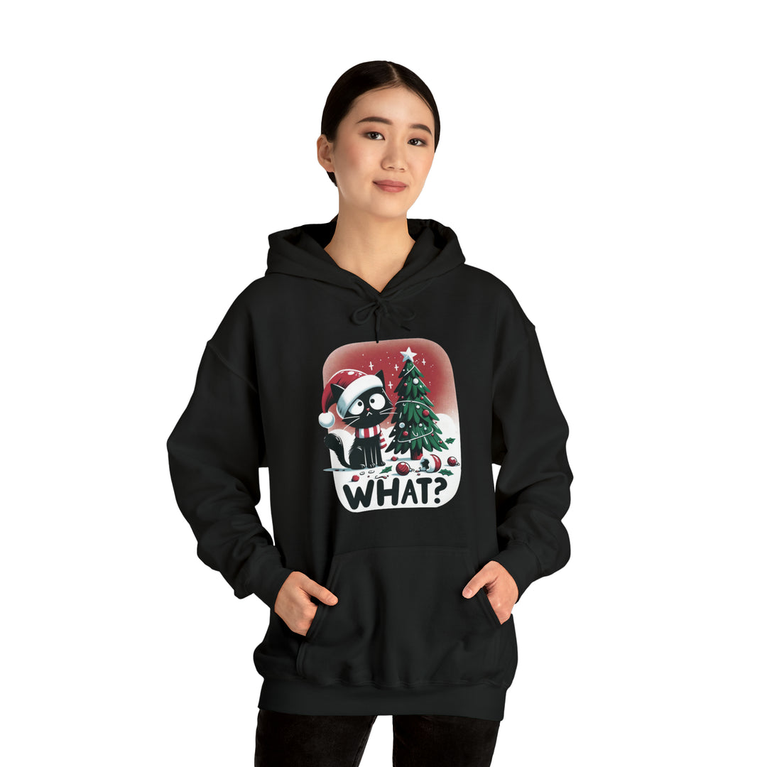 What? Cat Christmas Unisex Hoodie - Wave Fusions