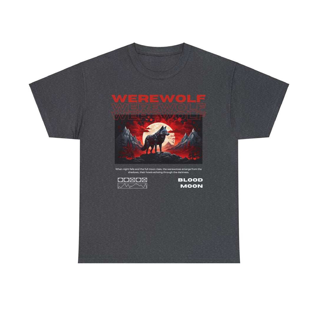 Blood Moon Werewolf T-Shirt - Moonlit Mountain Lore