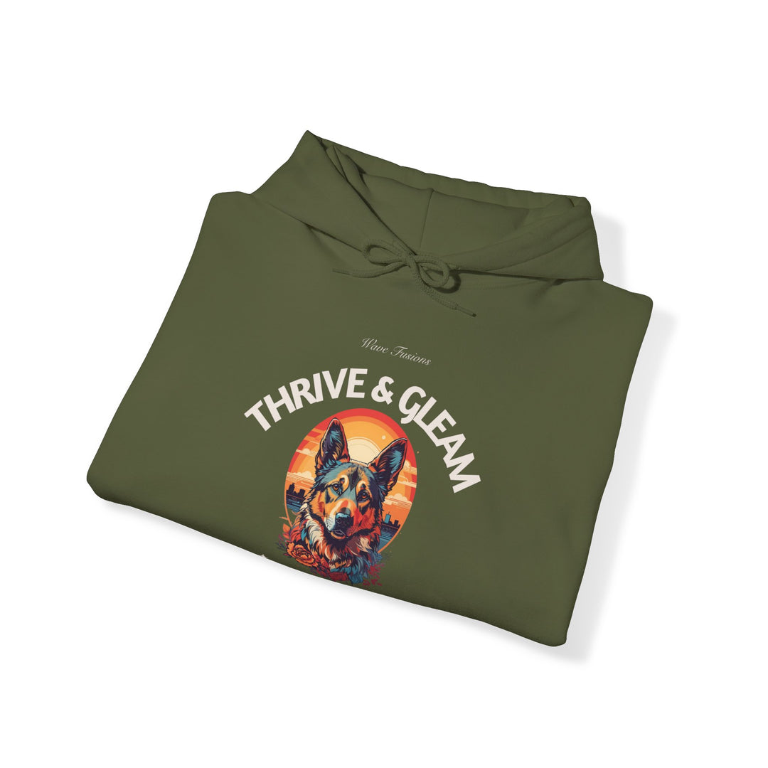 Urban Vista German Shepherd Dog Hoodie - Guardian of the City