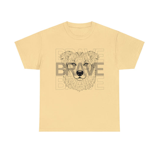 Brave Dog Tribal Canine T Shirt - Mythical Mutt