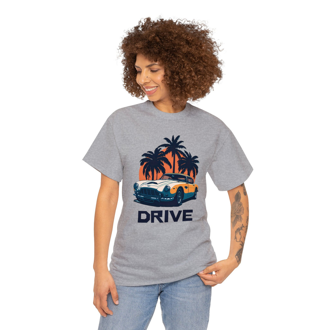 Drive in Paradise Classic Car Tropical T-shirt - Classic Sports Car Series