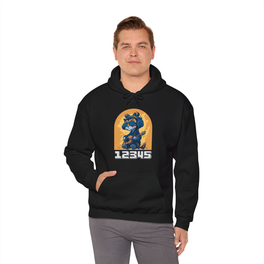 Guitar Cat Hoodie - Rhythmic Feline