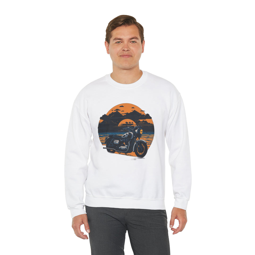 Vintage Bike Unisex Heavy Blend™ Crewneck Sweatshirt - Wave Fusions