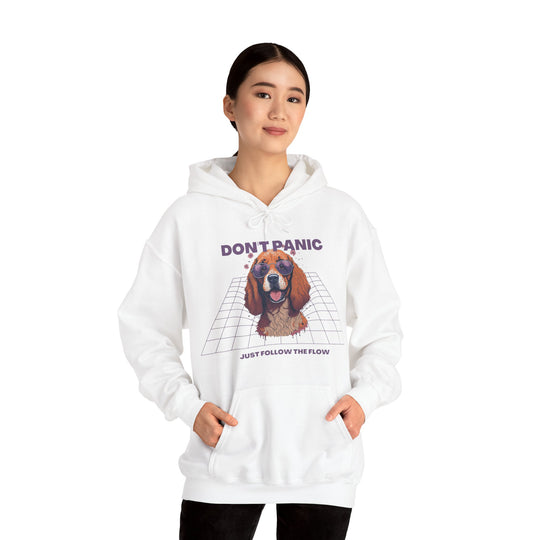 Don't Panic Just Follow The Flow Dog  Hoodie - Chill Wear