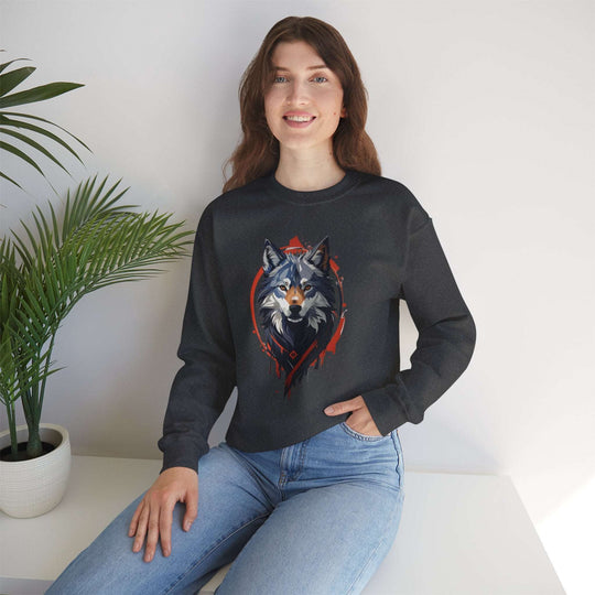 Alpha Wolf Crest Sweatshirt - Wilderness Royalty