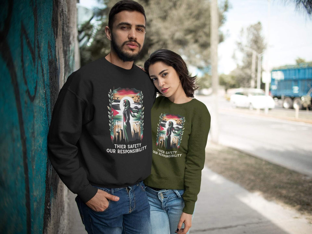 Protectors of Rights Sweatshirt women palestine rights genocide rape ceasefire - couple