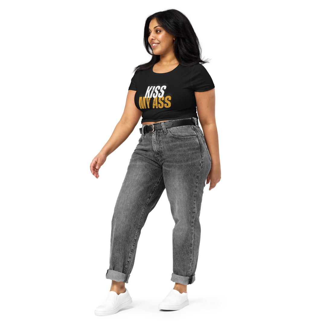 Kiss My Ass Women’s Crop Tee - Wave Fusions