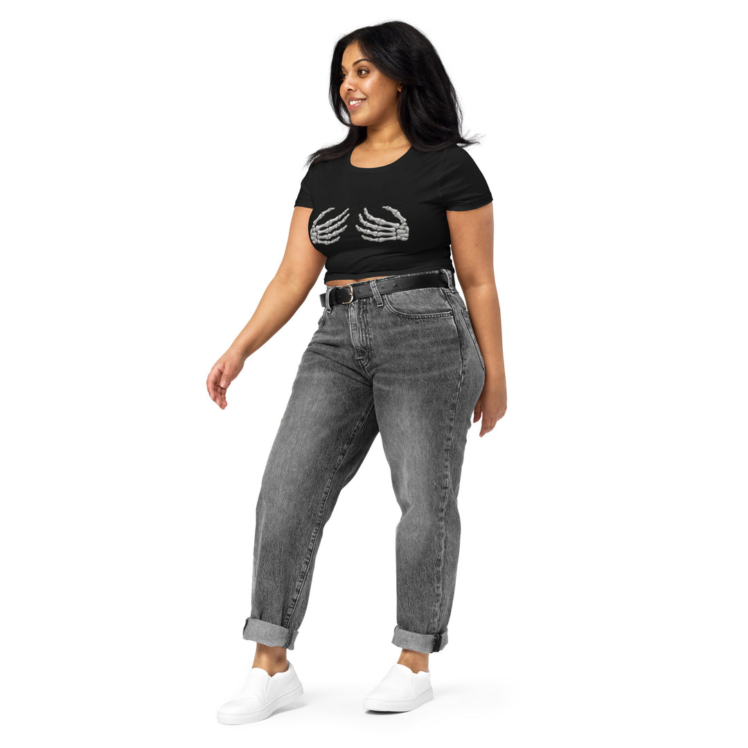 Skeleton Hands Women’s Crop Tee - Wave Fusions