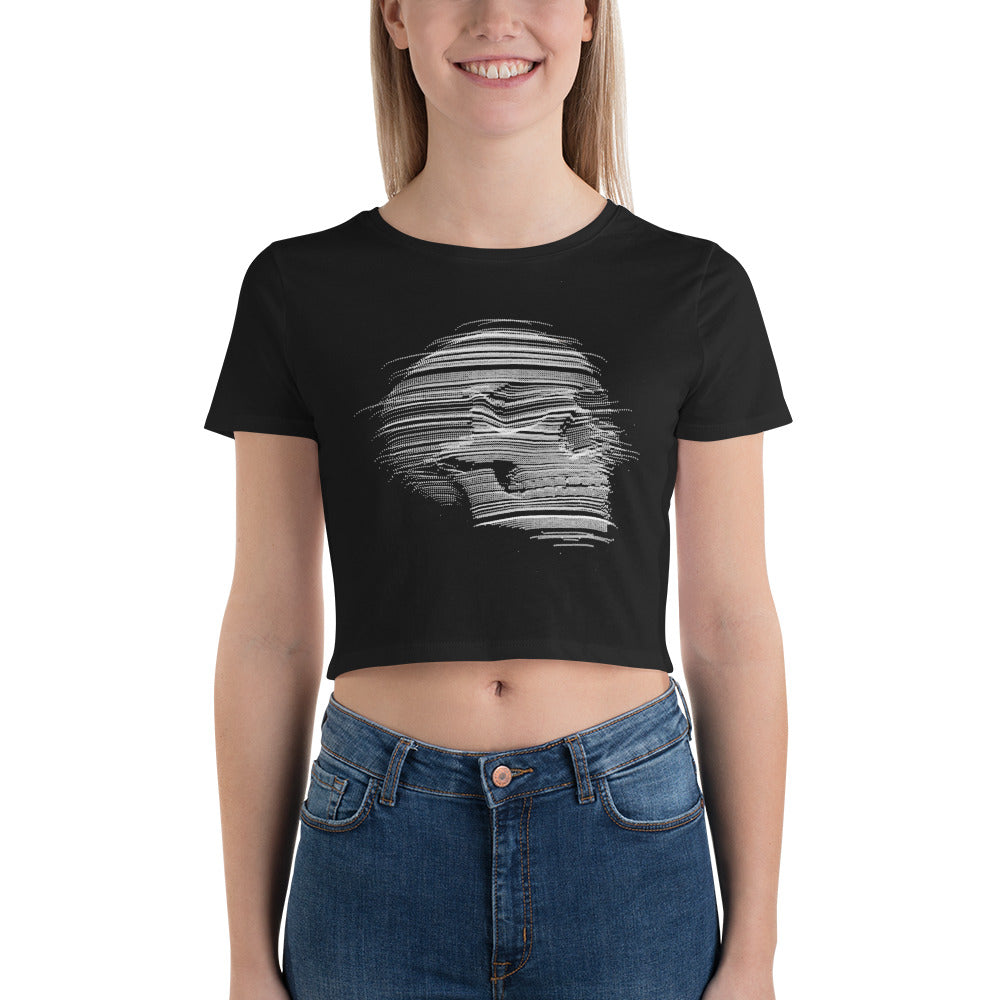 Skull Women’s Crop Tee - Wave Fusions