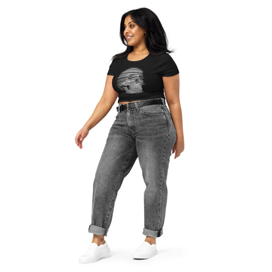 Skull Women’s Crop Tee - Wave Fusions