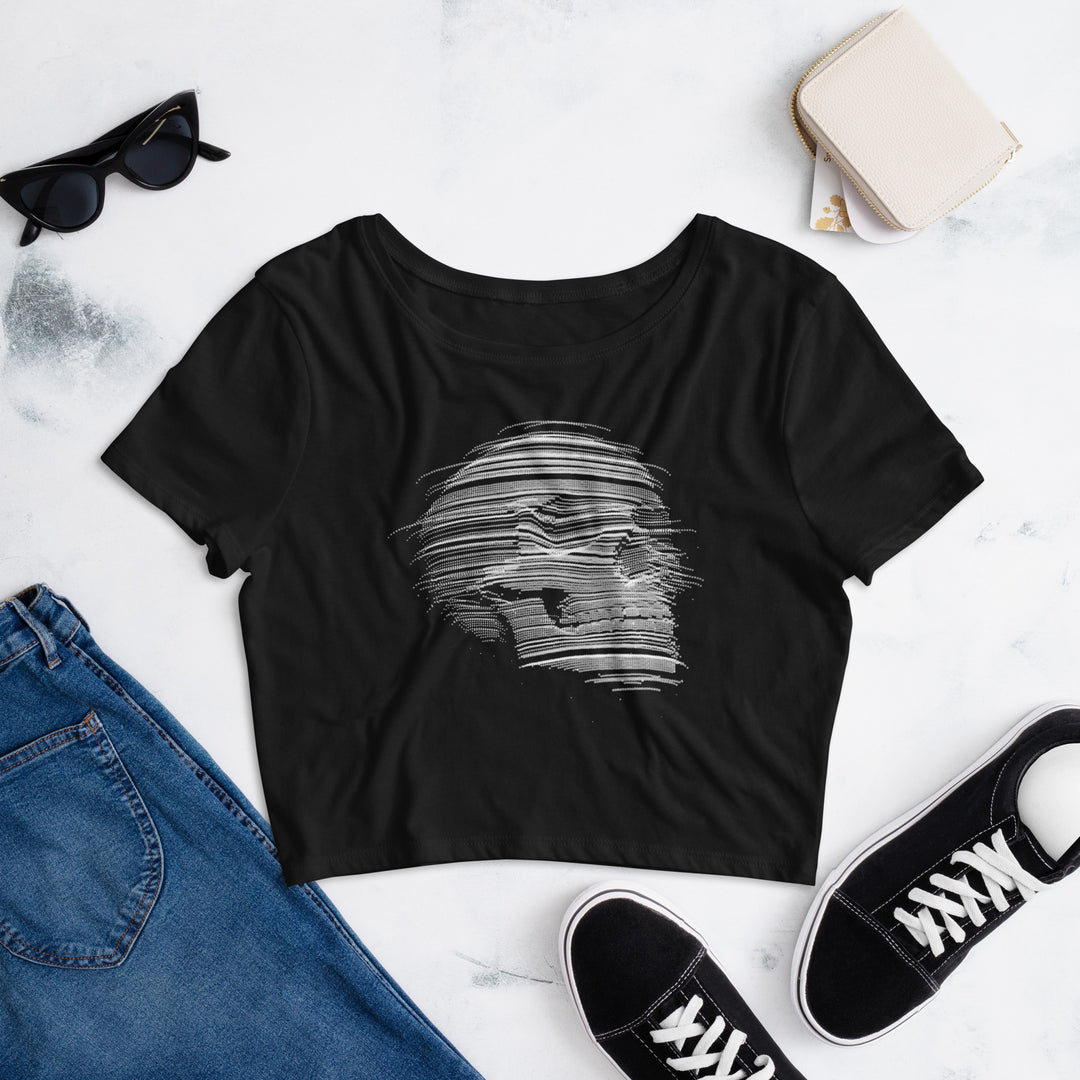 Skull Women’s Crop Tee - Wave Fusions