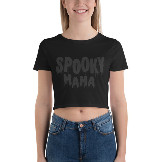 Spooky Mama Women’s Crop Tee - Wave Fusions