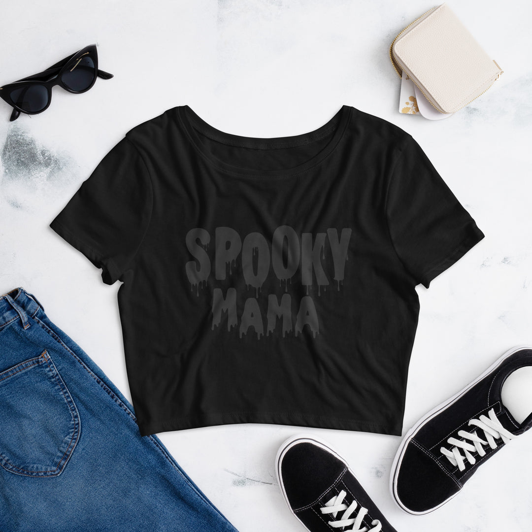 Spooky Mama Women’s Crop Tee - Wave Fusions