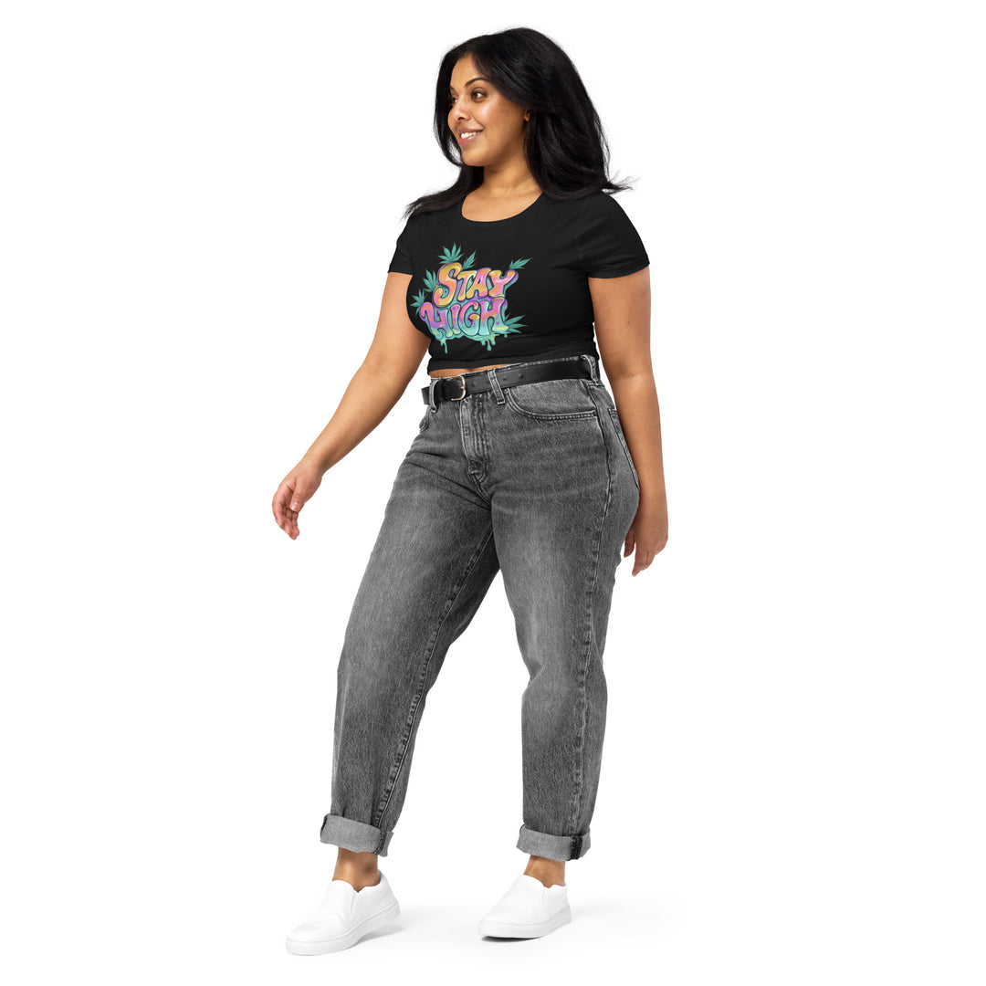 Stay High Women’s Crop Tee - Wave Fusions