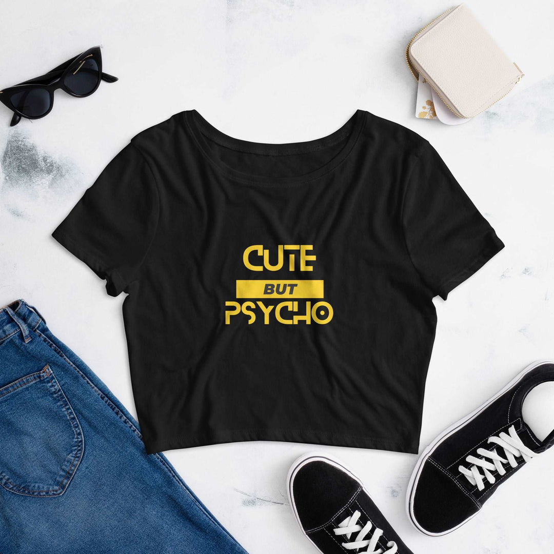 Cute But Psycho Women’s Crop Tee