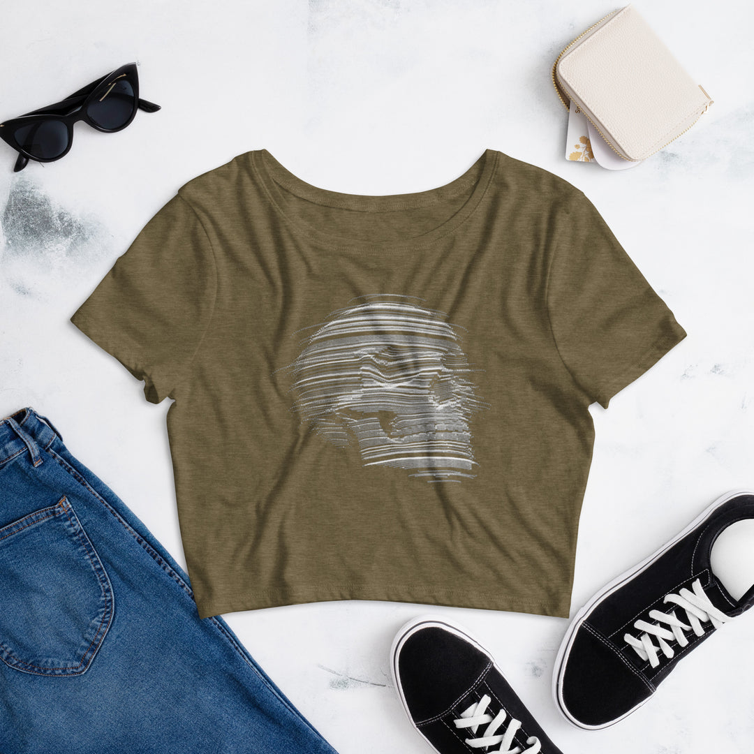 Skull Women’s Crop Tee - Wave Fusions