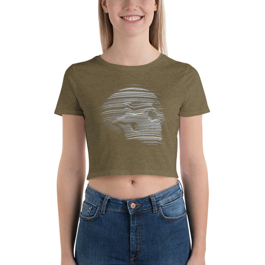 Skull Women’s Crop Tee - Wave Fusions