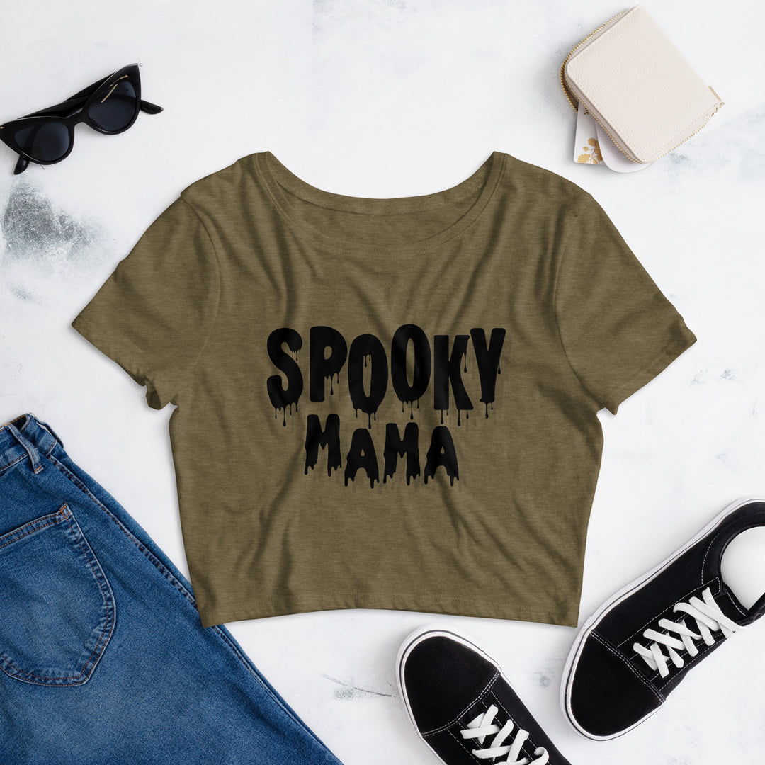 Spooky Mama Women’s Crop Tee - Wave Fusions