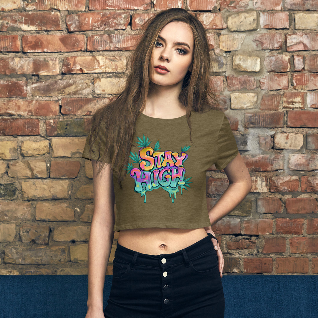 Stay High Women’s Crop Tee - Wave Fusions