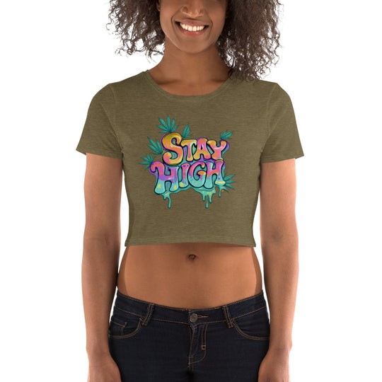 Stay High Women’s Crop Tee - Wave Fusions