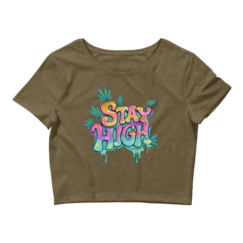 Stay High Women’s Crop Tee - Wave Fusions