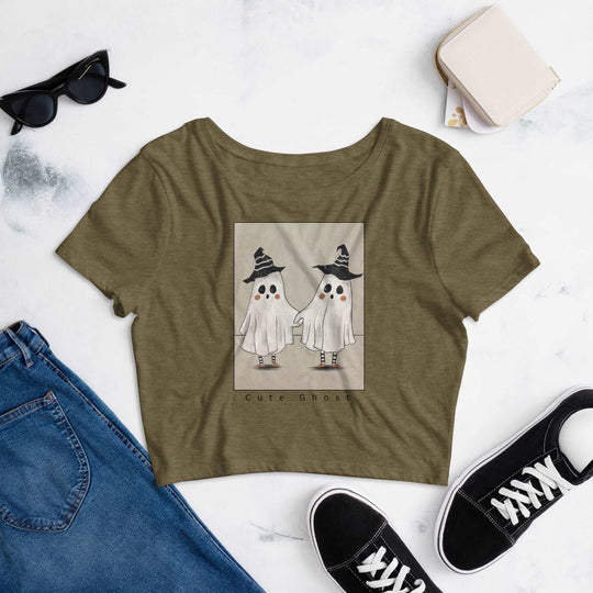 Cute Ghost Women’s Crop Tee