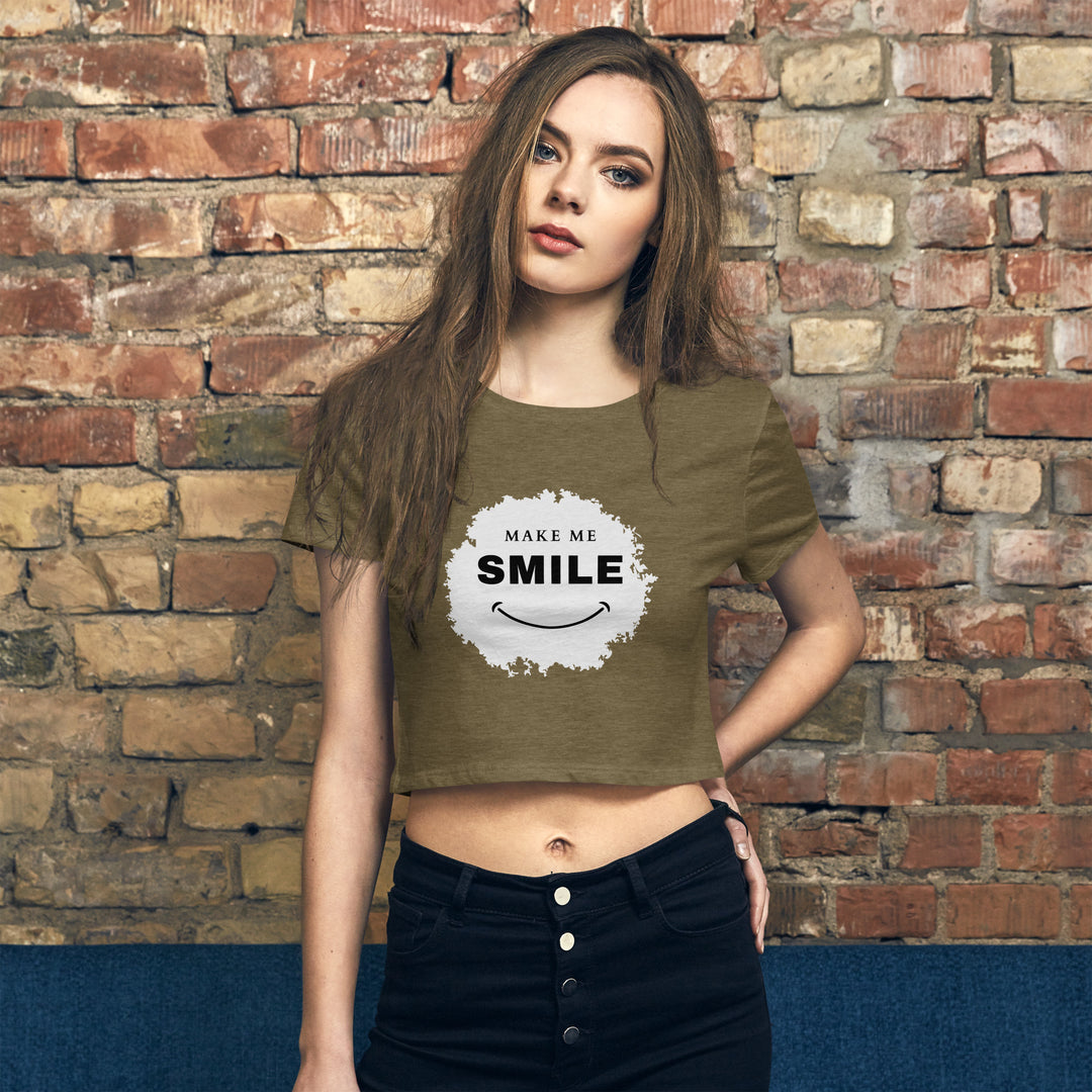 Make Me Smile Women’s Crop Tee - Wave Fusions