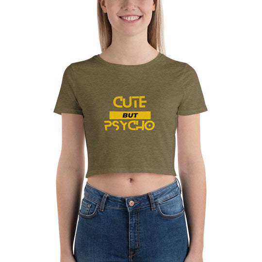 Cute But Psycho Women’s Crop Tee