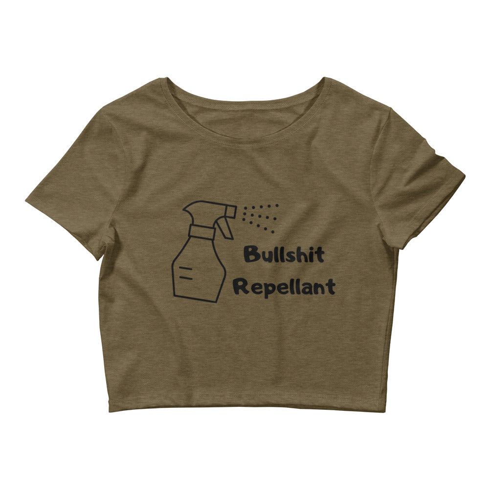 Bullshit Repellent Women’s Crop Tee - Wave Fusions