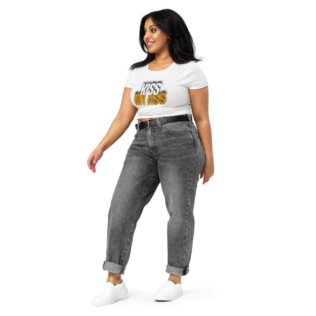 Kiss My Ass Women’s Crop Tee - Wave Fusions