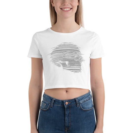 Skull Women’s Crop Tee - Wave Fusions