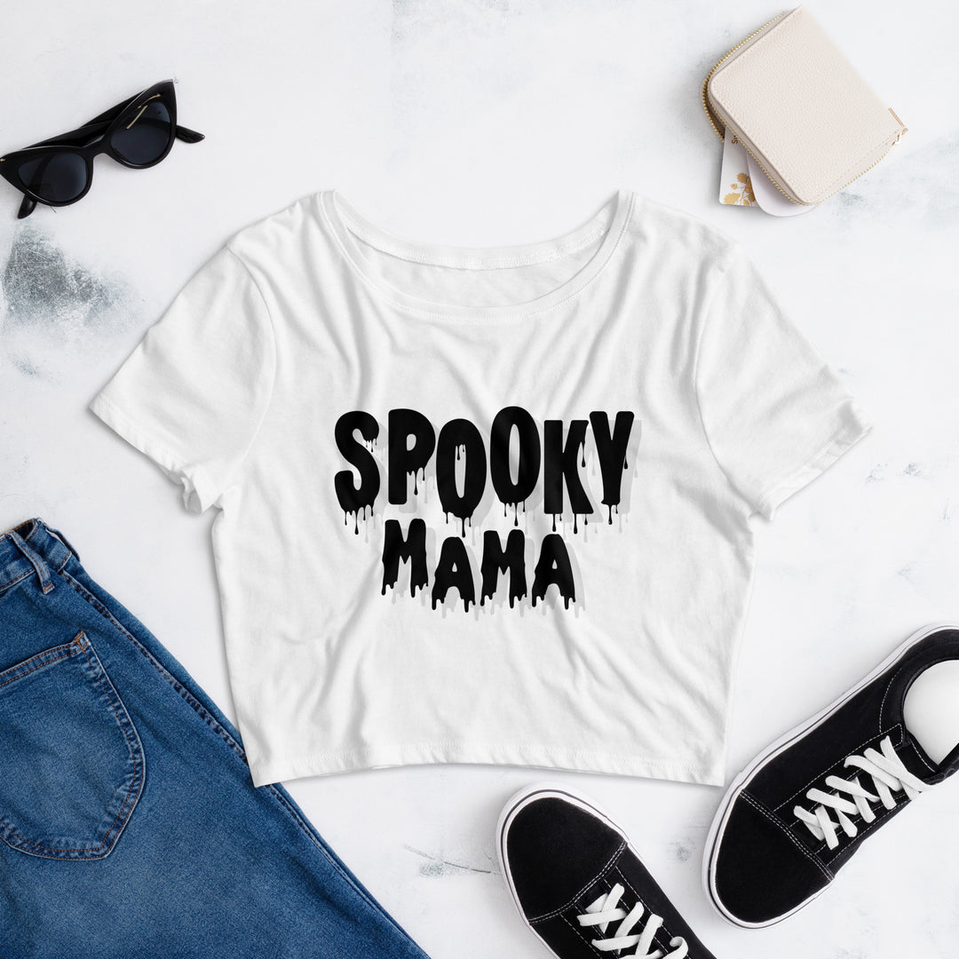 Spooky Mama Women’s Crop Tee - Wave Fusions