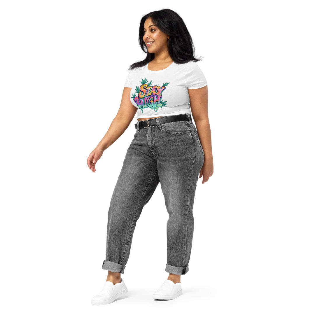 Stay High Women’s Crop Tee - Wave Fusions