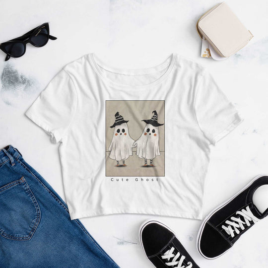 Cute Ghost Women’s Crop Tee