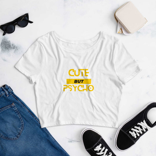 Cute But Psycho Women’s Crop Tee