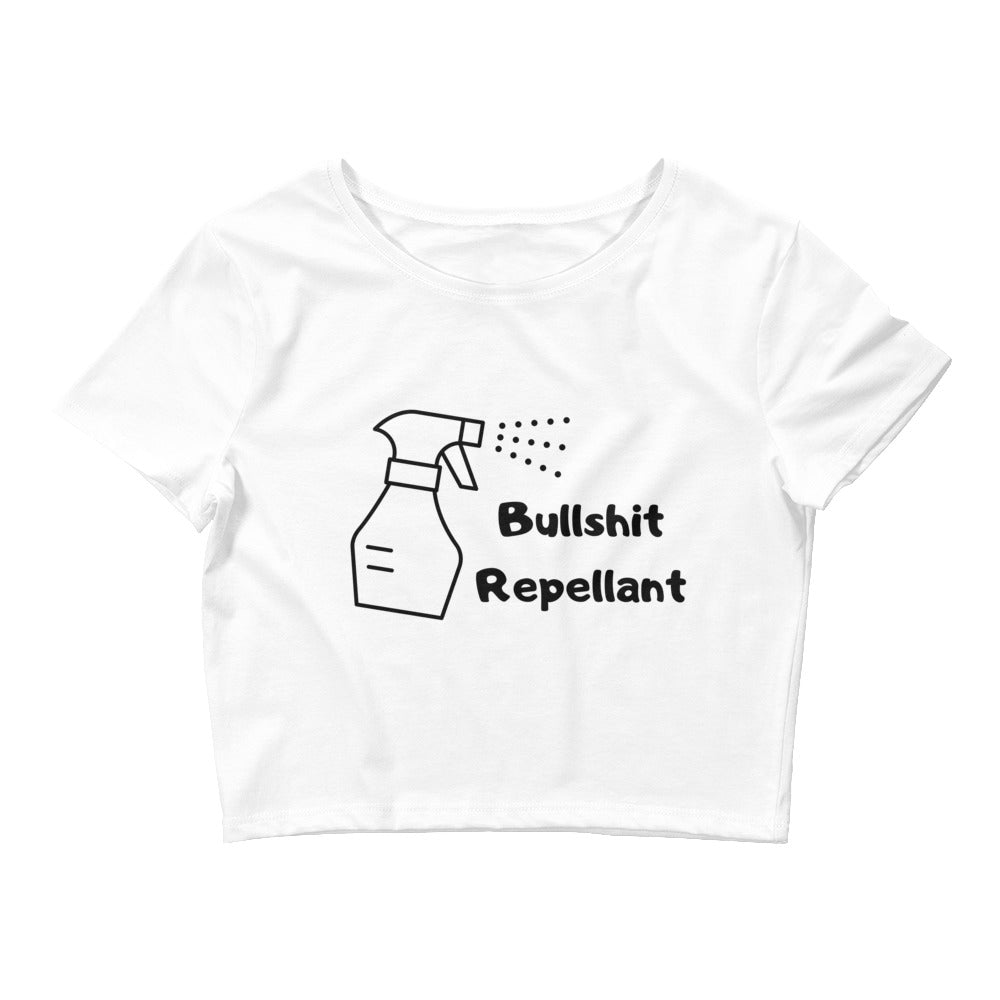 Bullshit Repellent Women’s Crop Tee - Wave Fusions