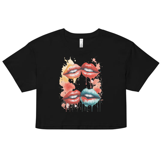 Lips Women’s crop top - Wave Fusions