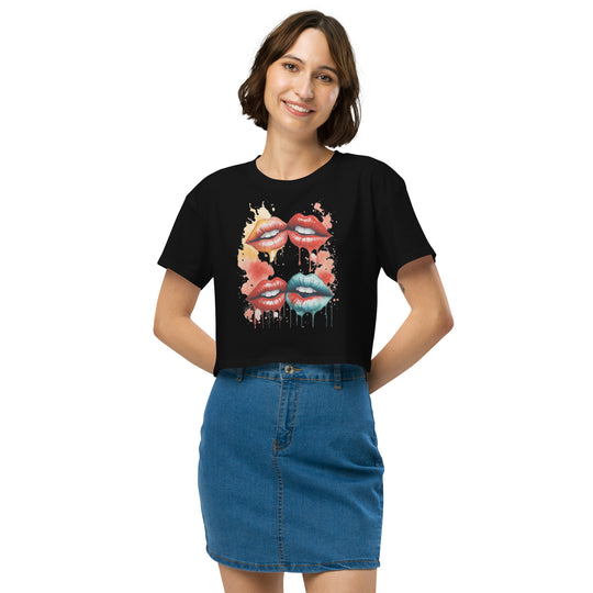 Lips Women’s crop top - Wave Fusions