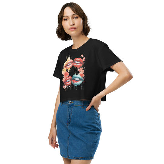 Lips Women’s crop top - Wave Fusions