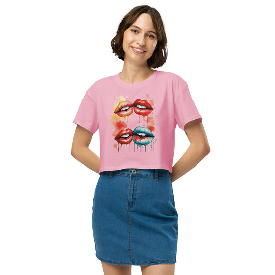 Lips Women’s crop top - Wave Fusions