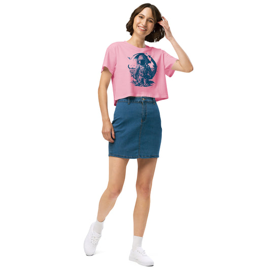 Astronaut's Women’s crop top - Wave Fusions