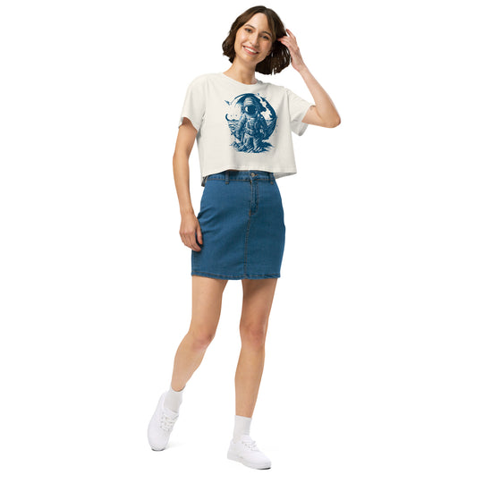 Astronaut's Women’s crop top - Wave Fusions