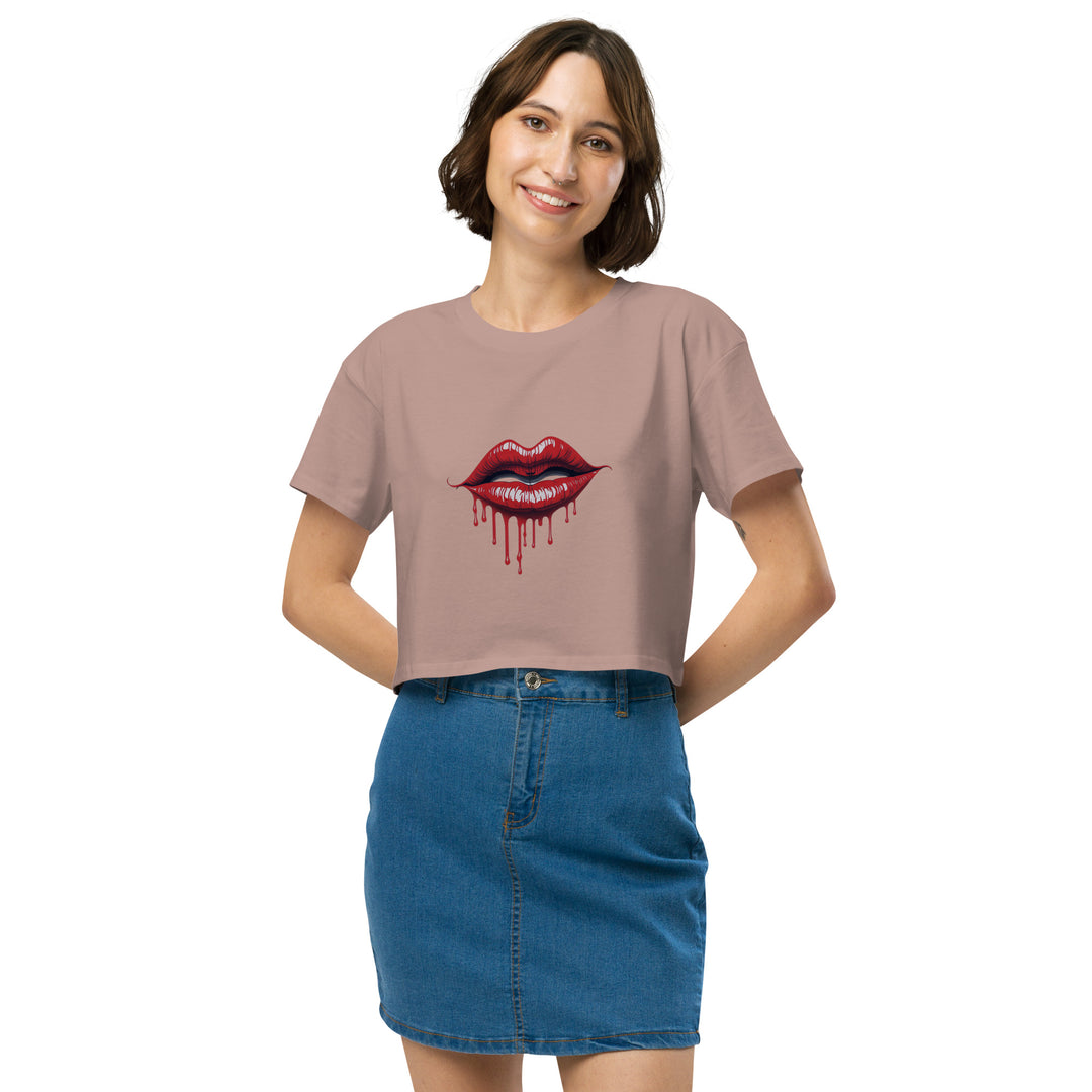 Dripping Lips Women’s crop top - Wave Fusions