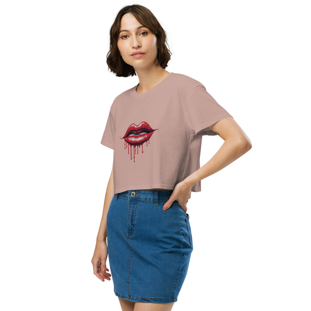 Dripping Lips Women’s crop top - Wave Fusions