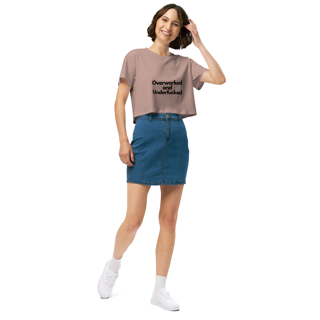 Overworked Women’s crop top - Wave Fusions