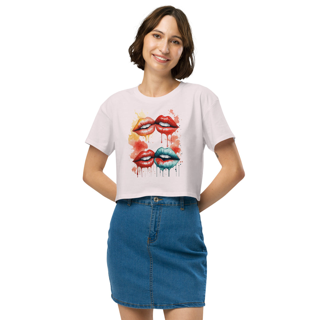 Lips Women’s crop top - Wave Fusions