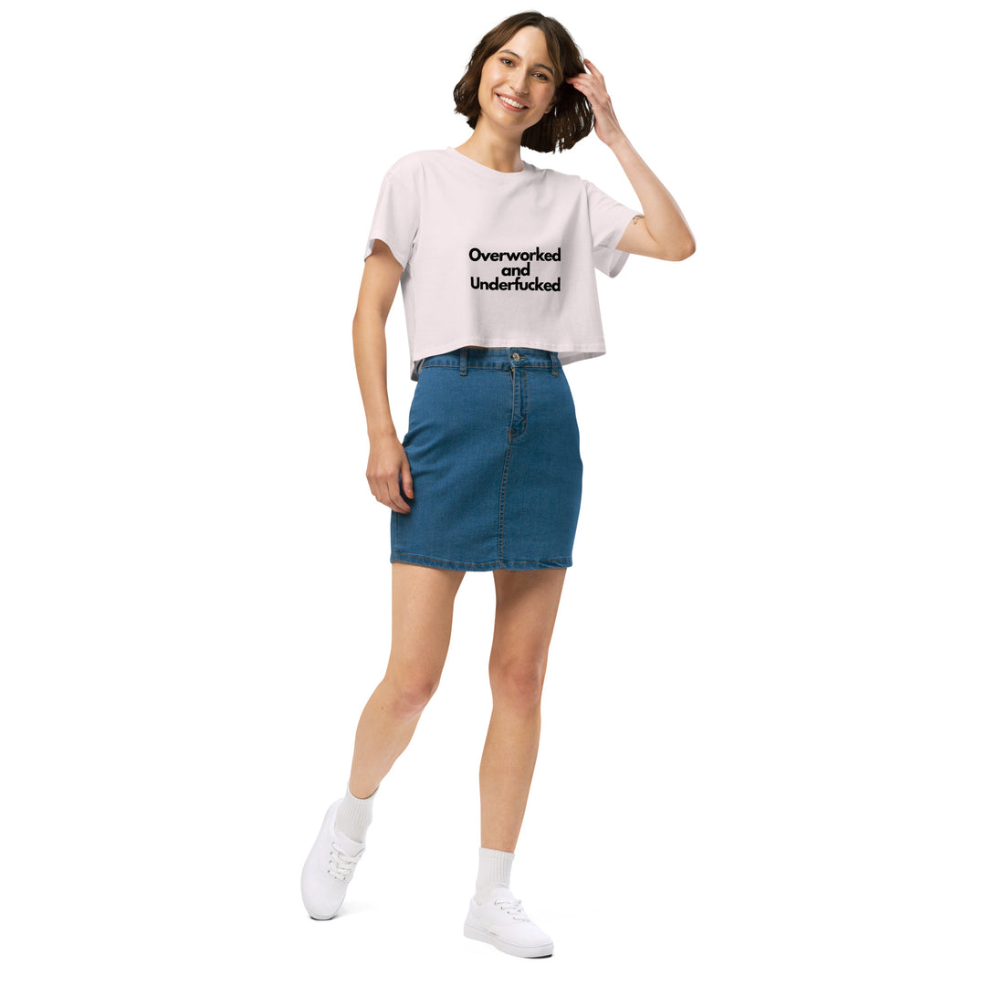 Overworked Women’s crop top - Wave Fusions