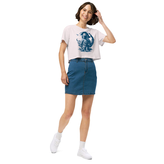 Astronaut's Women’s crop top - Wave Fusions