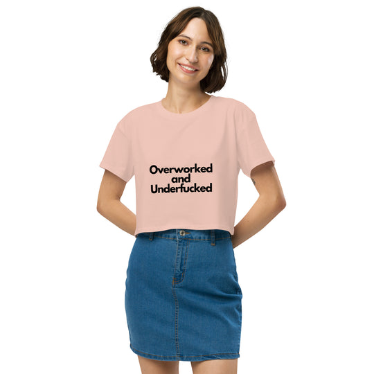 Overworked Women’s crop top - Wave Fusions