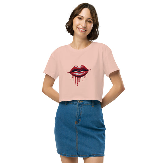 Dripping Lips Women’s crop top - Wave Fusions